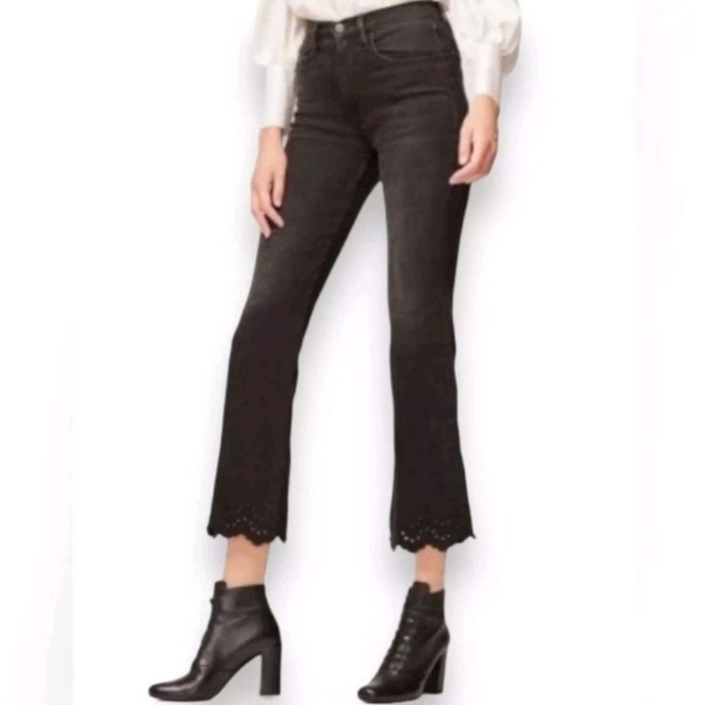 Frame Denim Black Ankle & Cropped Jeans
